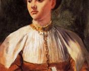 埃德加 德加 : Portrait of a Young Woman